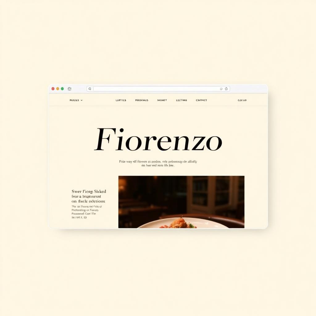 Fiorenzo website example cover