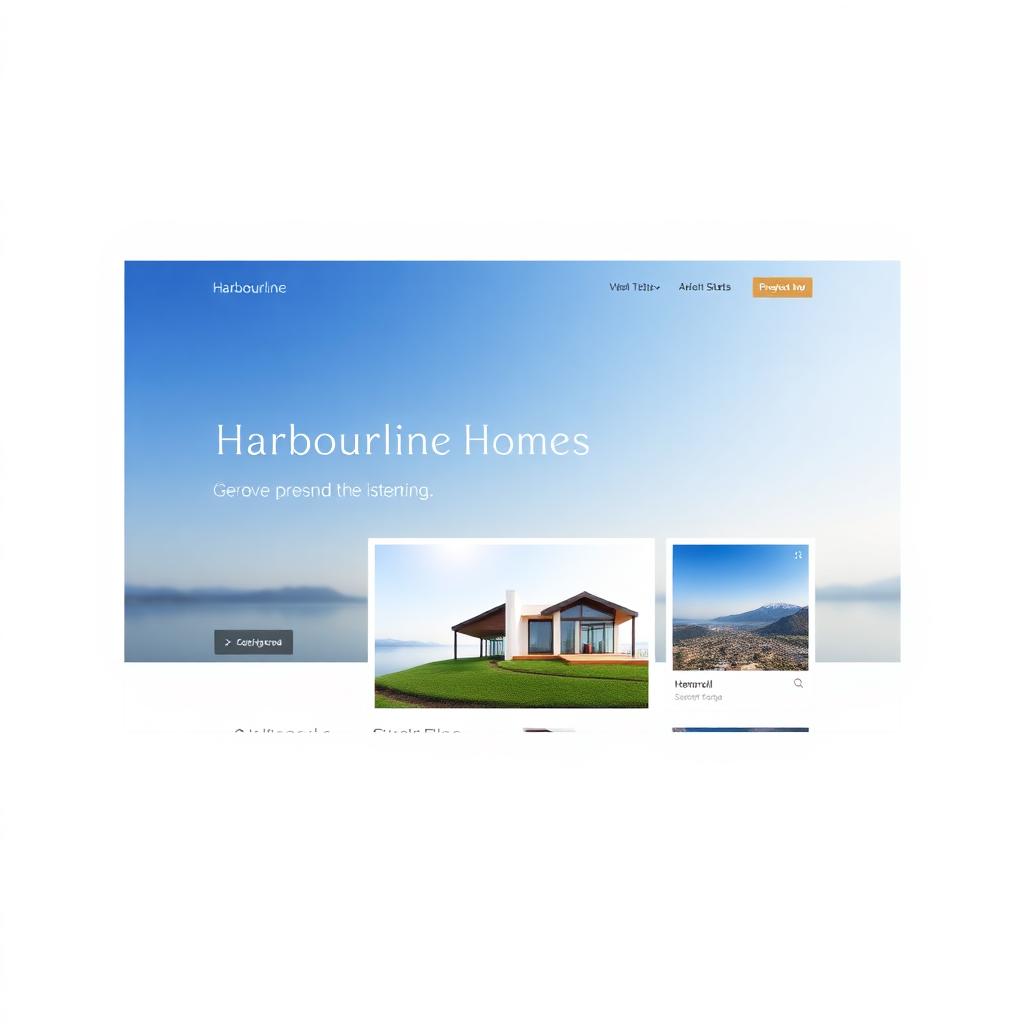 Harbourline Homes website example cover