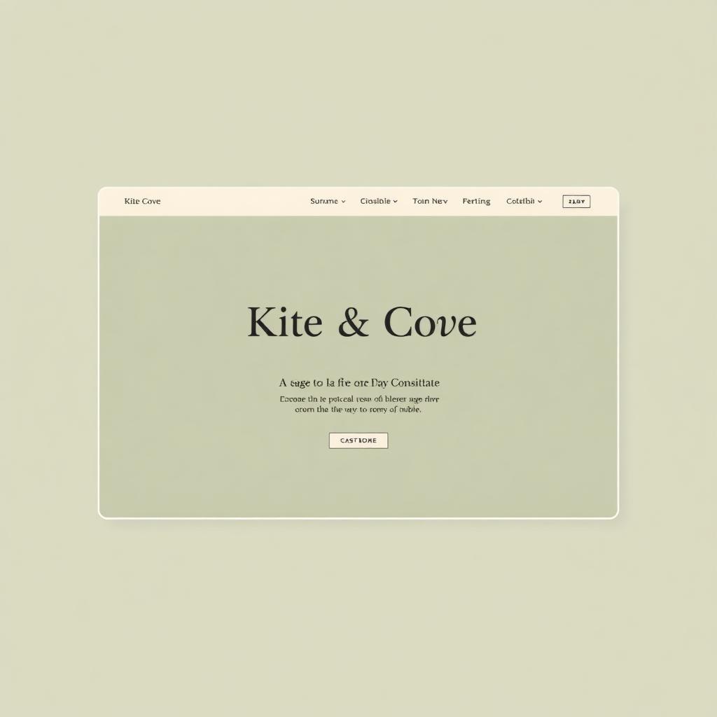 Kite & Cove website example cover