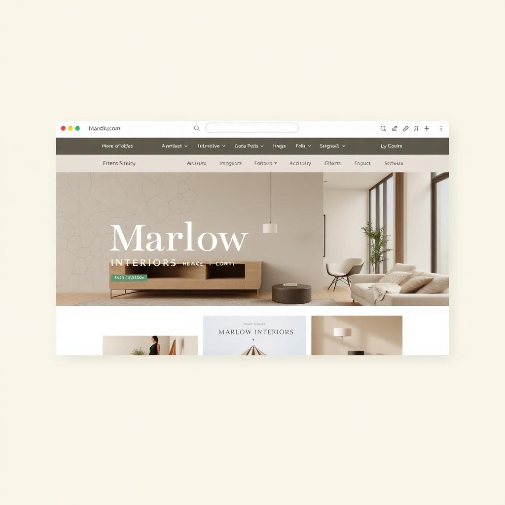 Marlow Interiors website example cover